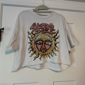Sublime Graphic Crop White Tee